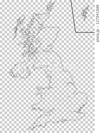 英國空白地圖 127841886