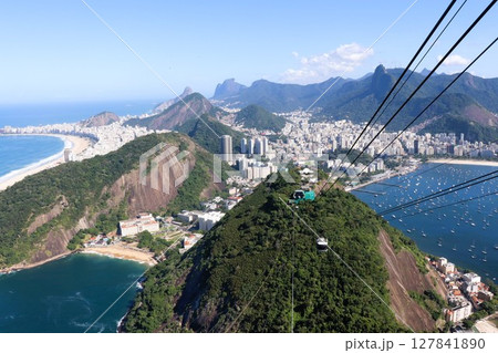 ポンジアスーカルから見るリオデジャネイロの町　ブラジル　南米 127841890