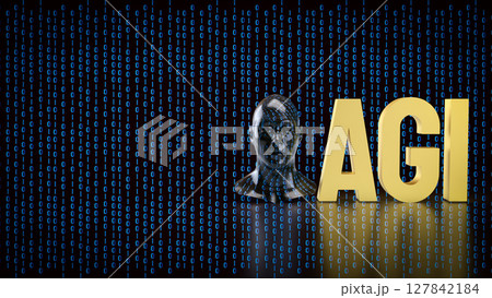 The Human Bust Ana AGI for Technology concept 3d rendering. 127842184