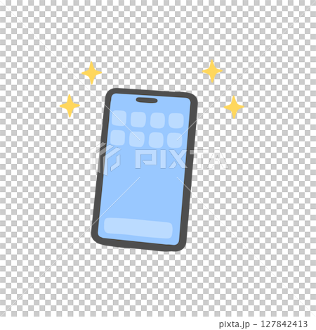 きれいなスマホのイラスト きれいなスマホのイラスト 127842413