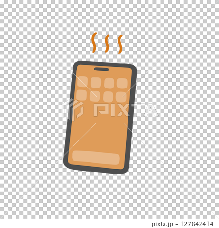 Illustration of a hot smartphone 127842414