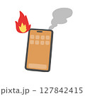 発火したスマホのイラスト 127842415