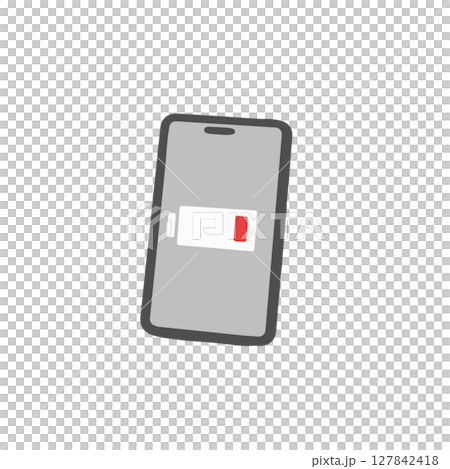 沒有電池的智慧型手機插圖 127842418