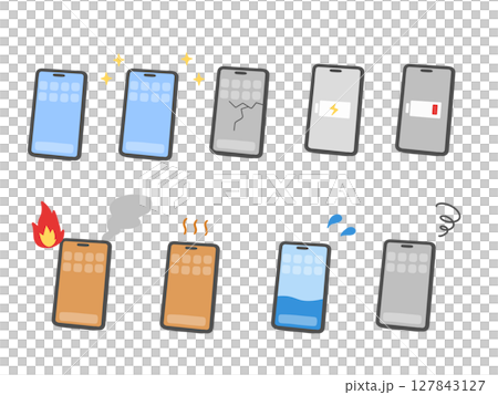 Simple smartphone illustration set 127843127