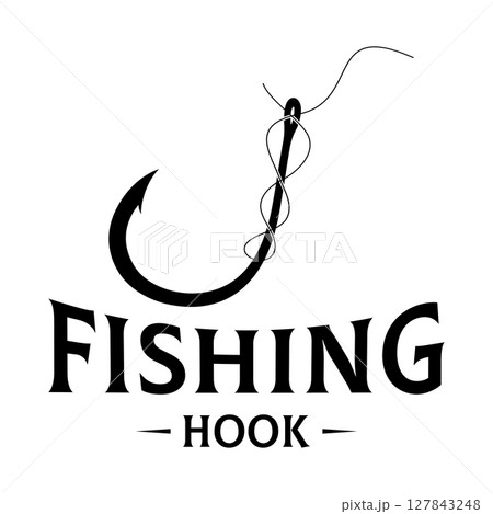 fishing hook logo design, fishing bait, fishing shop, tournament, angler, fishing community fishing hook logo design, fishing bait, fishing shop, tournament, angler, fishing community 127843248