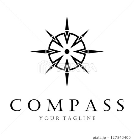 compass icon isolated on background.modern flat compass pictogram,business,marketing,internet concept.trendy simple vector symbol for websitedesign or button to mobile app.logo illustration. 127843400