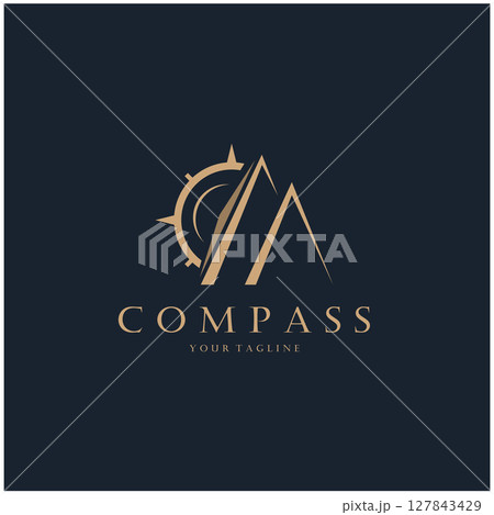 compass icon isolated on background.modern flat compass pictogram,business,marketing,internet concept.trendy simple vector symbol for websitedesign or button to mobile app.logo illustration. 127843429