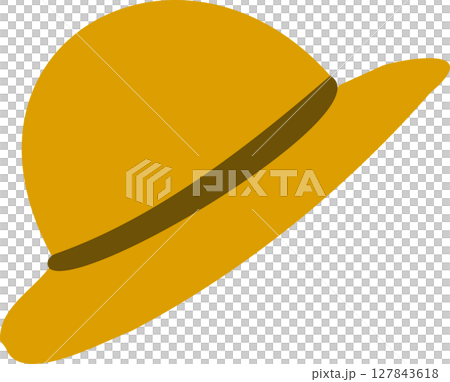 Yellow straw hat Yellow straw hat 127843618