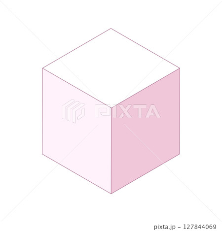 シンプルなピンク色の立方体の図形イラスト素材 3d箱 ベクターpng シンプルなピンク色の立方体の図形イラスト素材 3d箱 ベクターpng 127844069