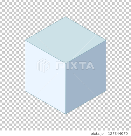立方体図形イラスト素材 3dシンプルな箱 青色ブルー ベクターpng 立方体図形イラスト素材 3dシンプルな箱 青色ブルー ベクターpng 127844070