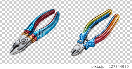 D rendered pliers in clean, modern design showcase vibrant colors and sleek lines, perfect for any toolbox or collection 127844959