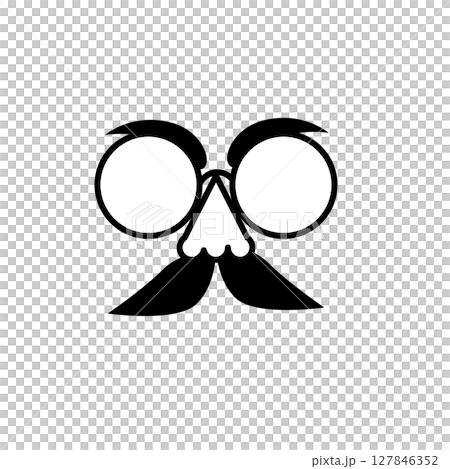 シンプルな鼻メガネのイラスト 127846352