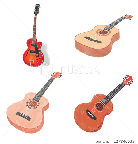ギター素材 ギター素材 127846635