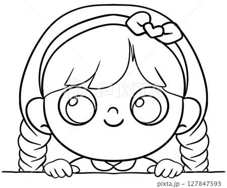 kids clipart border peek 127847593