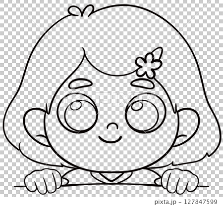 kids clipart border peek 127847599