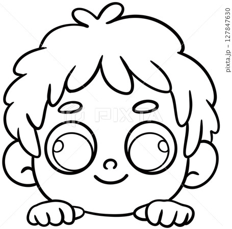 kids clipart border peek 127847630