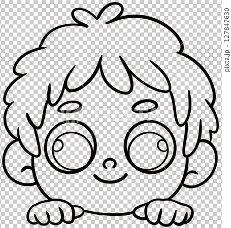 kids clipart border peek 127847630