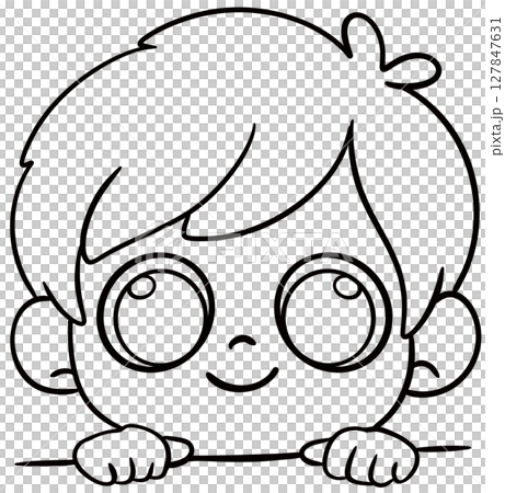 kids clipart border peek 127847631
