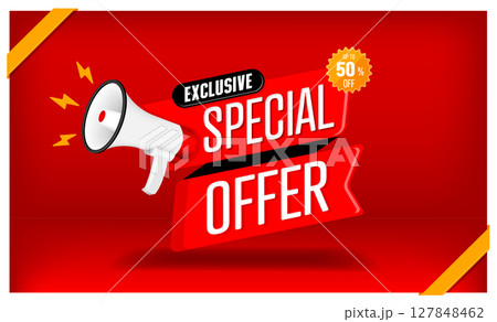 スペシャルオファー・限定セール バナーイラスト 127848462