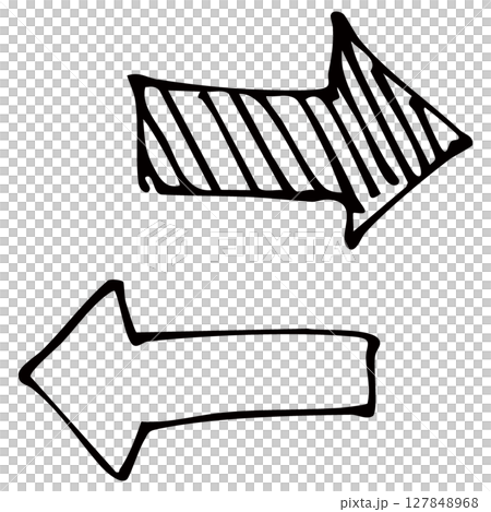 Pen-drawn arrow illustration material vector 127848968