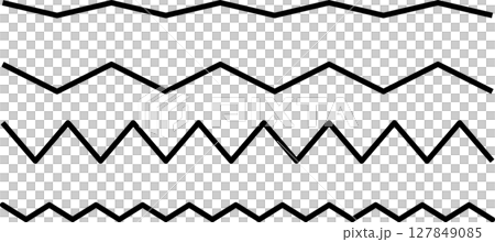 Wavy and zigzag lines and corners 127849085