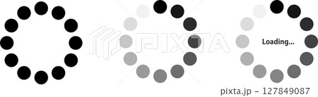 ロード中・読み込み中の表示loading丸 127849087