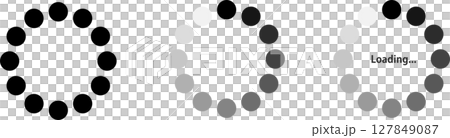 ロード中・読み込み中の表示loading丸 127849087
