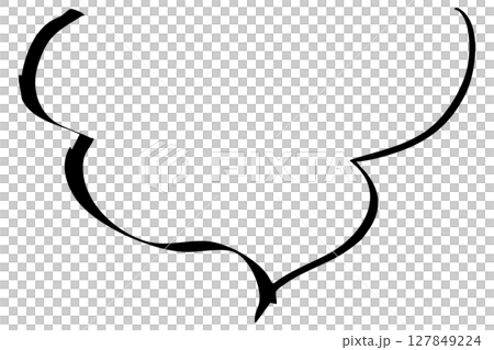 シンプルな手描きのふきだしセット　ベクター 127849224