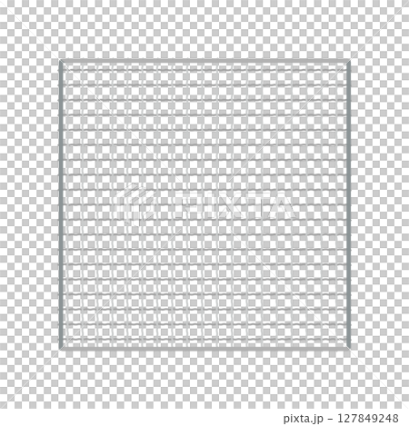 Illustration of a rectangular fine-mesh grill 127849248