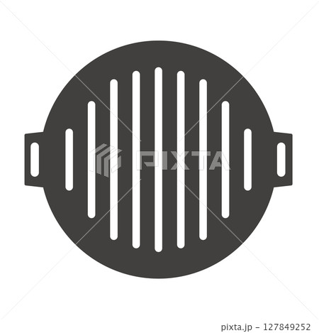 七輪用丸形鉄板のイラスト 七輪用丸形鉄板のイラスト 127849252
