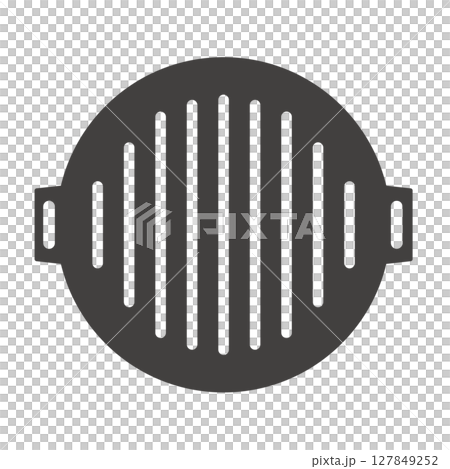 七輪用丸形鉄板のイラスト 七輪用丸形鉄板のイラスト 127849252