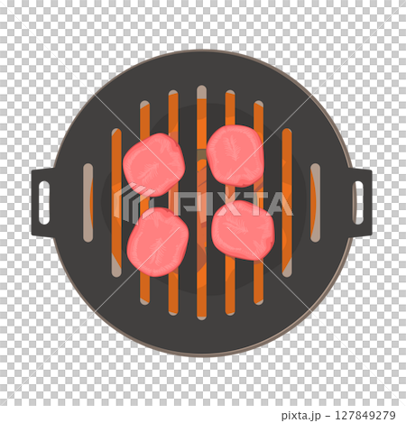 炭火烤牛舌的插圖 炭火烤牛舌的插圖 127849279