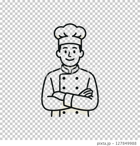 Cock line drawing icon, illustration, material, no background 127849988