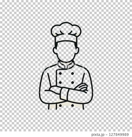 Cock line drawing icon, illustration, material, no background, no expression 127849989