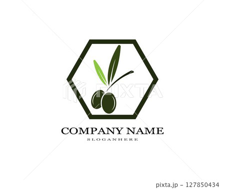 olive logo template vector design olive logo template vector design 127850434