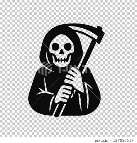 死神線描圖標，插圖，素材，無背景，萬聖節 127850517