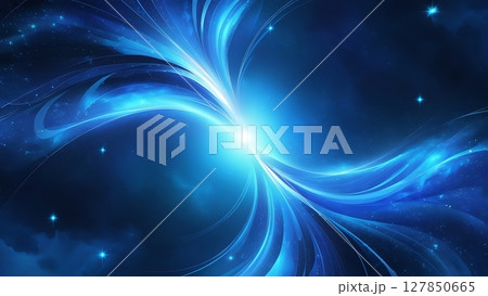 Elegant Abstract Blue Space with Subtle Starry Glow 7-6 127850665