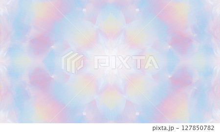 パステルカラーの万華鏡効果背景 抽象的なイメージ背景 127850782