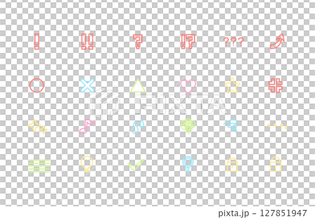 あしらいアイコンのセット 127851947
