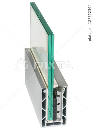Innovative glass and frame design showcasing modern structural engineering techniques. Isolated on white background. Innovative glass and frame design showcasing modern structural engineering techniques. Isolated on white background. 127852564