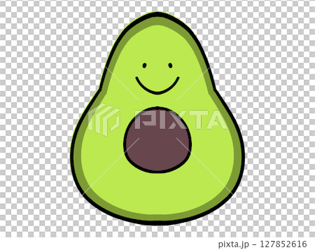 Simple avocado illustration material 127852616