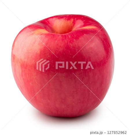 Fresh and Juicy Red Apple with Vibrant Skin isolated on a white background Fresh and Juicy Red Apple with Vibrant Skin isolated on a white background 127852962