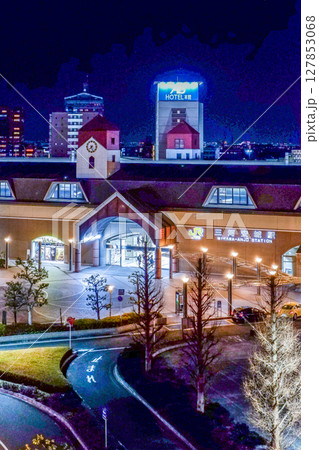 JR三河安城駅夜景 127853068