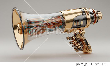 megaphone on dark background 127853138