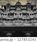 Intricate Stone Carvings of Nakula Ratha of Panch rathas Mahabalipuram Temple Gopuram, Tamil Nadu. 127853243