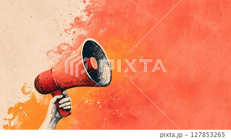hand with megaphone 127853265