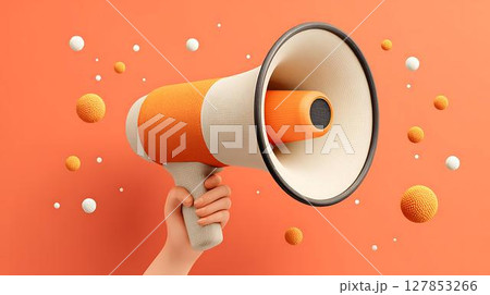 hand with megaphone 127853266