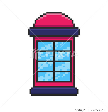 Pixel art Telephone Box game asset design 127853345