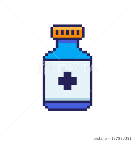Pixel art Medicine Bottle game asset design Pixel art Medicine Bottle game asset design 127853351