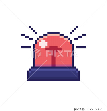 Pixel art Emergency Siren game asset design 127853355